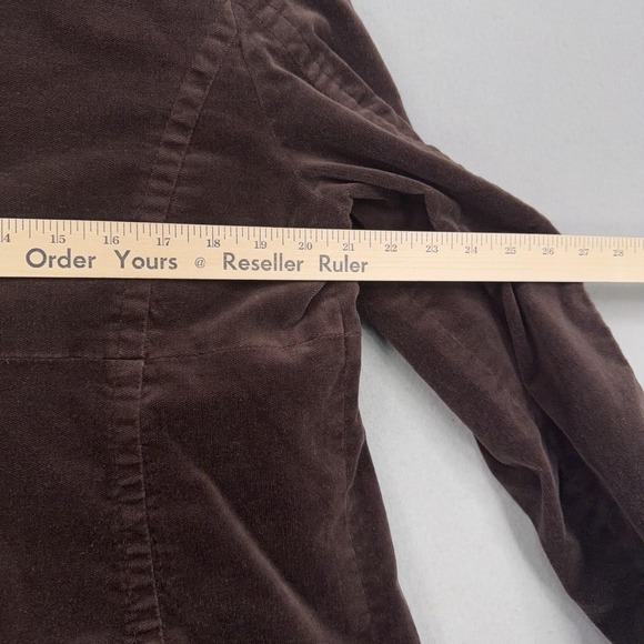 Old Navy Jacket Womens XL Brown Velvet Double Breasted Peacoat Coat Fall Y2K - Picture 10 of 12